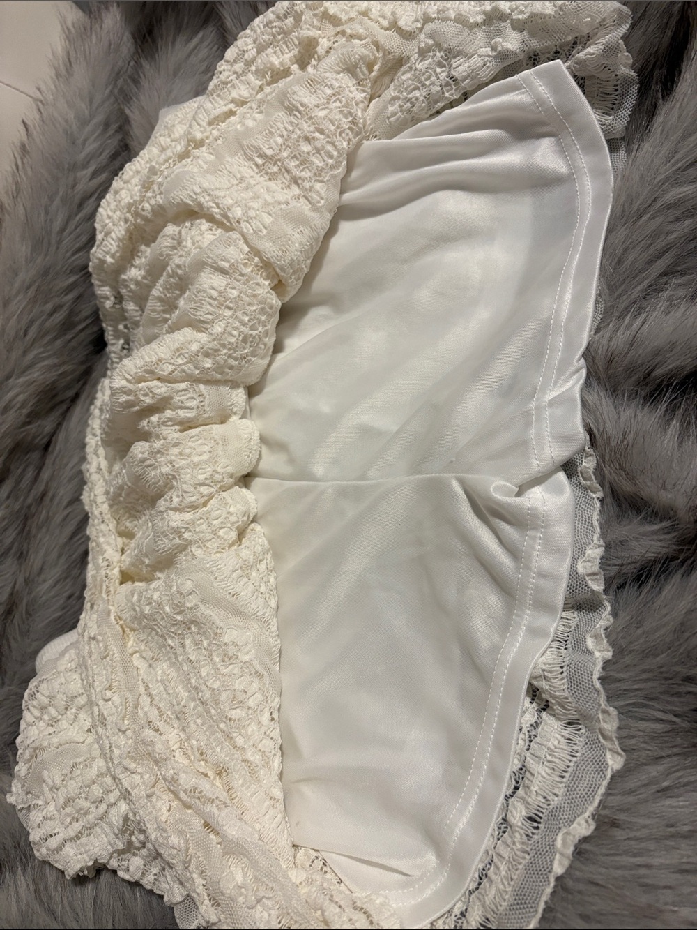 Fashion Nova Rose Tiered Lace Bloomer Skirt - Picture 3 of 3